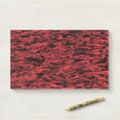 Abstract patroonrood zwart post-it® notes (Op bureau)