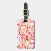 Abstract Patroonroze Bagagelabel (Voorkant verticaal)