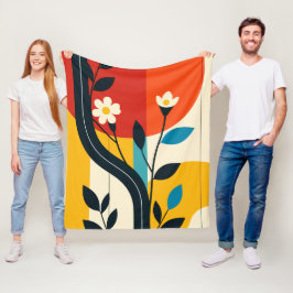 abstract pattern fleece deken