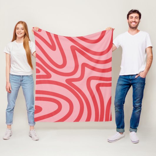 abstract pattern fleece deken (In situ)