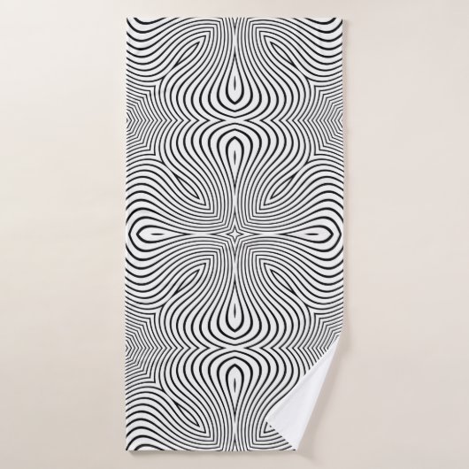 Abstract pattern of wavy stripes or rippled 3D rel (Serviette de bain)