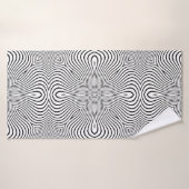 Abstract pattern of wavy stripes or rippled 3D rel (Serviette de bain)