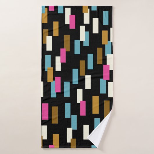 Abstract pattern with textured geometric shapes. a (Serviette de bain)