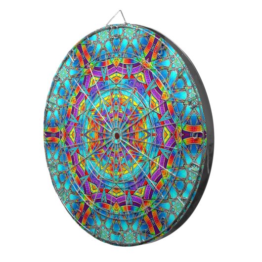 Abstract Patterns 26 Dart Board Dartbord (Voorkant Rechts)