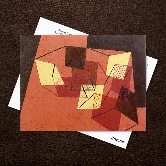 Abstract Paul Klee met kraag Briefkaart
