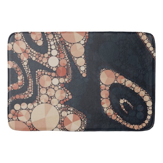 Abstract peach Black Bling Badmat (Voorkant)