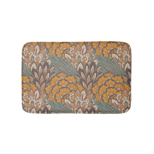 Abstract Peacock Feather Pattern Badmat (Voorkant)