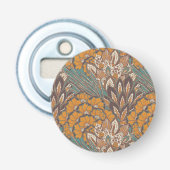 Abstract Peacock Feather Pattern Button Flesopener (Voorkant)
