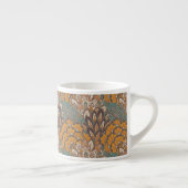 Abstract Peacock Feather Pattern Espresso Kop (Rechts)
