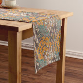 Abstract Peacock Feather Pattern Korte Tafelloper (Voorbeeld)