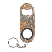 Abstract Peacock Feather Pattern Mini Flessenopener (Voorkant)