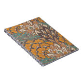 Abstract Peacock Feather Pattern Notitieboek (Rechterzijde)