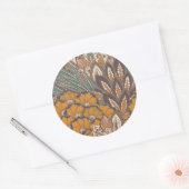 Abstract Peacock Feather Pattern Ronde Sticker (Envelop)