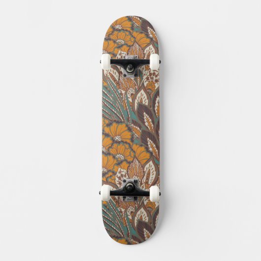 Abstract Peacock Feather Pattern Skateboard (Voorkant)