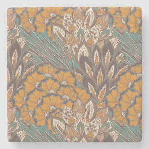 Abstract Peacock Feather Pattern Stenen Onderzetter