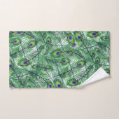 Abstract Peacock Feathers Monogram Bad Handdoek (Handdoek)