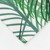 Abstract Peacock Feathers Monogram Fleece Deken (Hoek)