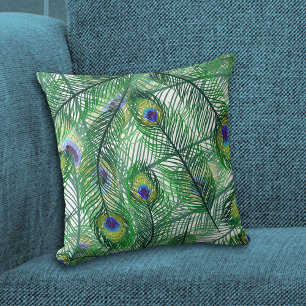 Abstract Peacock Feathers Patroon Kussen