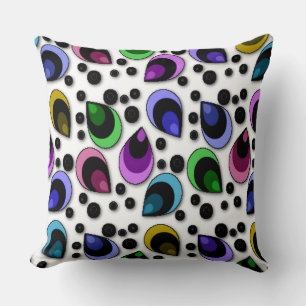 Abstract Peacock Feathers Pattern Thrown Pillow Kussen