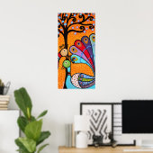 ABSTRACT PEACOCK POSTER (Thuiskantoor)