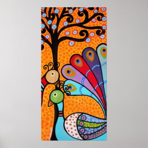 ABSTRACT PEACOCK POSTER