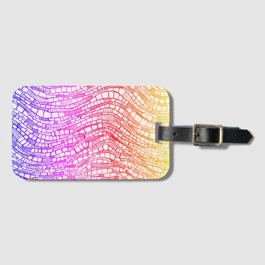 Abstract Pen & Ink Geometric Shapes Bagagelabel (Voorkant (horizontaal))