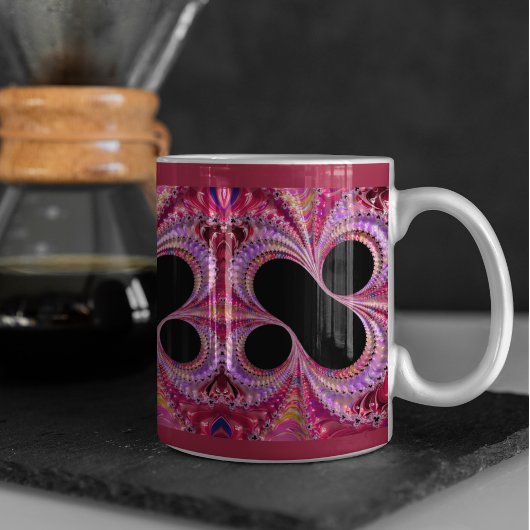 Abstract percentage teken fractal koffiemok