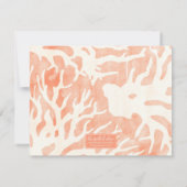 Abstract perzikkoraal notitiekaartje (Achterkant)