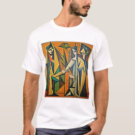 Abstract Picasso ontwerp T-shirt