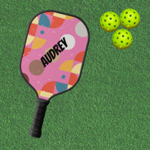 Abstract Pickleball script naam paddle Meisje/vrou