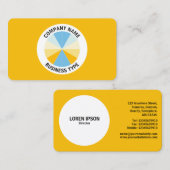 Abstract Pie 04 - Amber #F8BC08 Visitekaartje (Voorkant / Achterkant)