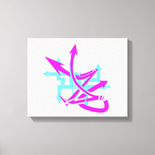 Abstract pijlen rond Canvas Afdruk