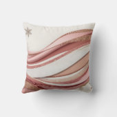 Abstract Pink and Gold Glitter Waves Pillow Kussen (Achterkant)
