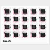 Abstract Pink Black Business Thank You Sticker (Feuille)