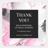 Abstract Pink Black Business Thank You Sticker (Devant)