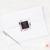 Abstract Pink Black Business Thank You Sticker (Enveloppe)