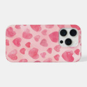 Abstract Pink Hearts Background Love Phone Case (Verso Horizontal)