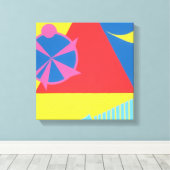 Abstract Pink Windmill Canvas Print (Insitu (Houten vloer))
