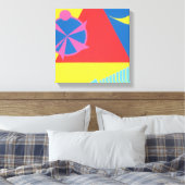 Abstract Pink Windmill Canvas Print (Insitu (Slaapkamer))