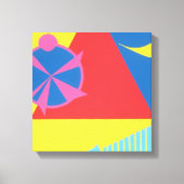 Abstract Pink Windmill Canvas Print (Voorkant)
