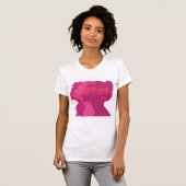 Abstract  pink woman silouette T-chirt T-shirt (Voorkant volledig)