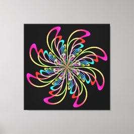 abstract pinrad canvas afdruk