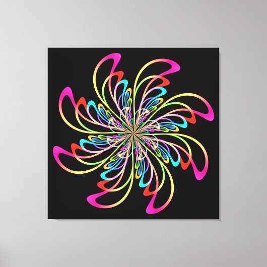 abstract pinrad canvas afdruk (Voorkant)