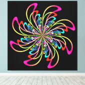 abstract pinrad canvas afdruk (Insitu (Houten vloer))