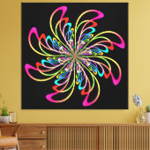 abstract pinrad canvas afdruk (Insitu (Woonkamer))