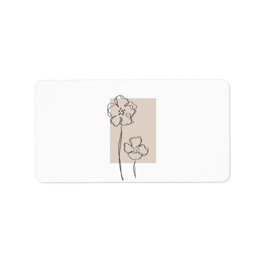 Abstract plant art design etiket (Voorkant)