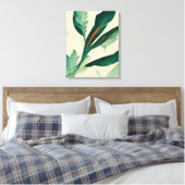 Abstract Plant met afdalen Canvas schilderkunst (Insitu (Slaapkamer))