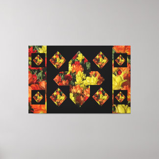 Abstract Plus Sign Carnation Canvas Art (60 X 40) Afdruk