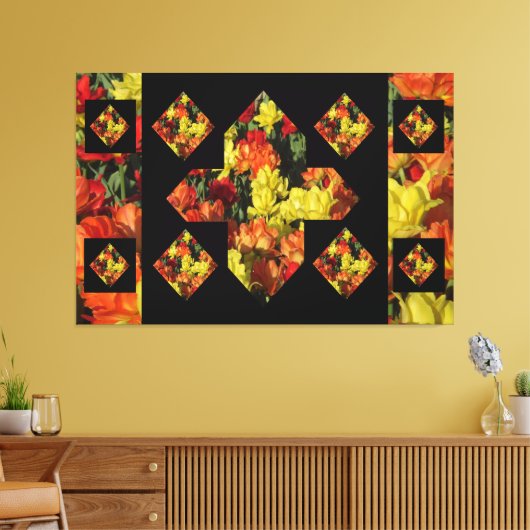 Abstract plus tekenanjescanvas art (60 x 40) canvas afdruk (Insitu (Woonkamer))