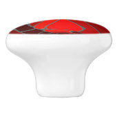 Abstract Poinsettia Keramische Knop (Zijkant)